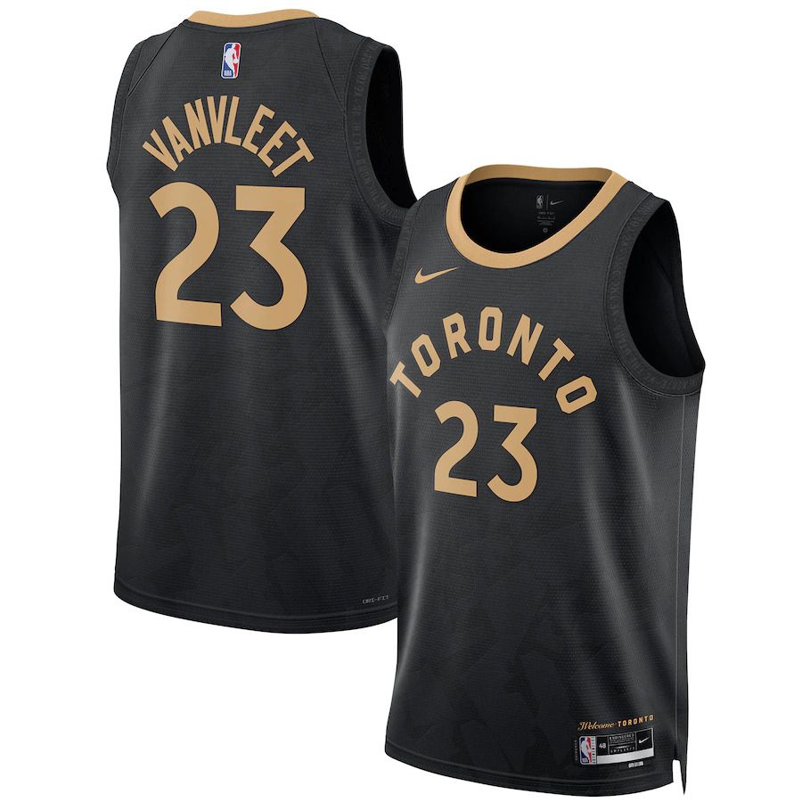 Men Toronto Raptors #23 Fred VanVleet Nike Black City Edition 2022-23 Swingman NBA Jersey
